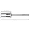 Pana® Loxo Silver Easy-Off Mandrel Bit 3/32" Shanks- For Nail Drill/File (Quantity: 2 Pieces) **Made in USA**