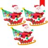 Christmas Balloons, 3pcs 26Inch Santa Claus Foil Balloons for Xmas Harvest Christmas Party Birthday Party Supplies Decorations (Santa Clausi In a Sleigh)