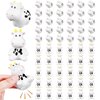 Youdaju 60 Pcs Cow Rubber Bath Toy Mini Rubber Cows Bulk Squeak Floating Water Cow Baby Bath Toy Fun Water Squirting Bathtime Play Farm Animal Bath Toys for Kids Baby Shower Swimming Pool Decor