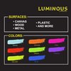 Luminous Extreme Glow in The Dark Paint - Set of 8 x 20 ml / 0.7 fl oz pots - Self-Luminous Neon Paints High Pigmentation Long-Lasting Phosphorescent Paints Glowing Neon Paint, Easter Egg Painting Decoration