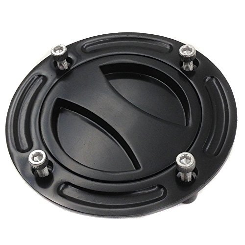 XKH- Motorcycle Black Keyless Gas Cap Twist Off Fuel Tank Cap For 1997-2003 Suzuki GSX-R 600/ 1996-2003 GSX-R 750/ 2001-2002 GSX-R 1000/ 1999-2007 Suzuki Hayabusa/ SV 650/ TLR 1001R