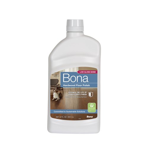 Bona Hardwood Floor Polish - 32 fl oz - Low Gloss Shine - 32 oz covers 500sq ft of flooring - for use on Wood Floors