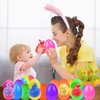Cherislpy 24 Pack Easter Eggs with Bunny Stretchy Strings Sensory Fidget Toys Great for Aduts Toddlers Easter Basket Stuffers Egg Fillers Gifts