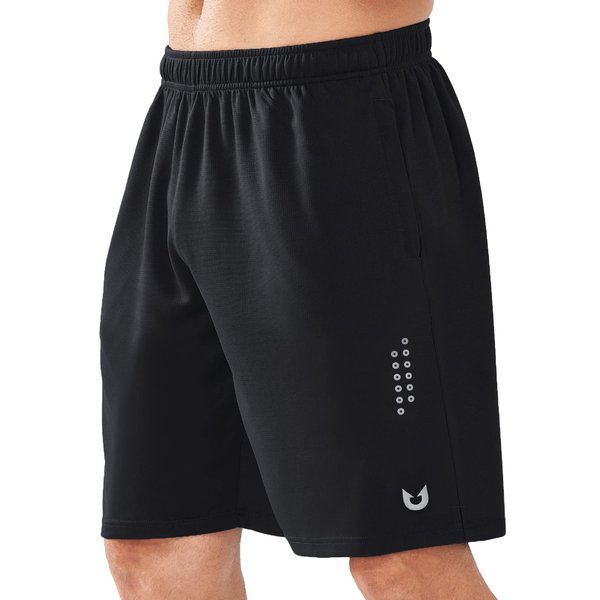 NORTHYARD Men's 10" Athletic Basketball Shorts Workout Gym Quick Dry Shorts Lightweight Mesh Training Shorts for Men Exercise Black L