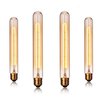 Edearkar E26/E27 Base, T10/T30 Tubular Vintage Edison Light Bulbs 25W T185 110V Dimmable T30 Antique Incandescent Light Bulb T30 Antique Filament Light Bulb, Pack of 4
