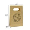 FRIDAY NIGHT Brown Craft Paper Bag with handled Craft Treat Bags 8.5 * 5.5 * 2.5 Inch for Wedding Party Business (50pcs