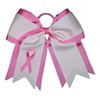 NEW "BREAST CANCER Ribbon" Cheer Hair Bow Pony Tail 7 Inch Girls Cheerleading Practice Games School Uniform Hairbow Grosgrain Ribbon Awareness Event Pink Out Game