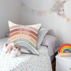 QIYUHOY Calm Corner Classroom Reading Corner Rainbow Decor Throw Pillow Covers, Book Center Calming Corner Home Bedroom Playroom Decor Pillow Case, 18x18 Inch Pillowcase（red）