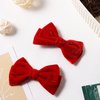 Red Velvet Ribbon Hair Bows Alligator Clip Barrettes Hairpins 4inch Girls Christmas Valentines New Year Gift Fall Outfit Decor Accessory for Women Toddler Teen Kids Baby