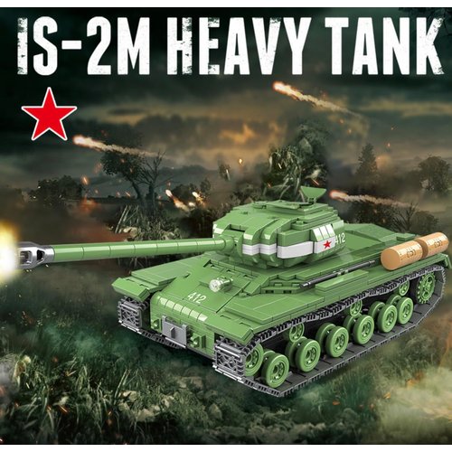 General Jim's Military Themed WW2 Building Blocks Tank Sets for World War 2 Brick Building Enthusiats (Soviet IS-2M Tank)