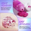 MAEPEOR Face Body Glitter Gel 14 Colors Mermaid Sequins Body Glitter Gel Chunky Holographic Glitter Liquid Body Makeup for Face Body Hair Nails (50ml, F04 Hot Pink)