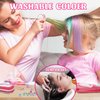 Temporary Hair Chalk with Hair Gem Stamper Kit, Hair Styling Tool with REUSABLE Shining Diamonds, Washable Hair Chalk Hair Color Dye for Girls, Toys Gifts for Girls Ages 4 5 6 8-12