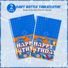 PHOGARY Dart Battle Tablecloths, 2 PCS Plastic Dart War Table Cloth Shooting Target Party Table Cover, Disposable Toy Gun Tablecloths, Gunfight Game Theme Birthday Party Decorations for Boy