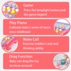 Baby Phone Toy,Baby Toy Phone Cartoon Baby Piano Music Light Toy Children Pretend Phone, Kids Cell Phone Girl with Light Parent-Child Interactive Toy Gift Game Boy Girl Early Education Gift Pink 18M+