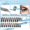 Lash Clusters 84 Pcs Cluster Lashes Eyelash Clusters DIY Cluster Eyelash Extensions Individual Lashes Thin Band & Soft(Gale,C-8-16mix)
