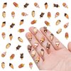 60 Pieces Mini Ice Cream Decor for Dollhouse Accessorie Mini Food Dessert for Crafts Tiny Resin Ice Cream for Dollhouse Mini Kitchen Micro Landscaping Decoration
