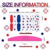 SILPECWEE 6 Sheets 4th of July Nail Wraps for Women Independence Day Nail Polish Stickers Patriotic American Self Adhesive Nail Polish Strips Gel Nail Strips Manicure Design with Nail File