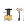 Skyflame 3/4 Inch Straight Gas Key Valve Kit for Fire Pit Fireplace with Flat Black Flange, and 3 Inches Universal Key