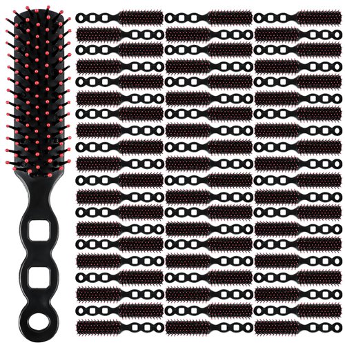 60 Packs Hair Brushes for Homeless Individually Wrapped Hair Brush for Curly Hair Suitable for Homeless Shelter Hotel Nursing Home Charity Church