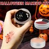 LZXLUKGIR Special Effects Makeup Kit,Fake Scar Wax Sfx Makeup Kit,Clown Makeup Kit,Coagulated Blood,Stippling Sponge,Spatula,All in One Halloween Makeup Kit for Zombie Cosplay Makeup Paint