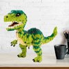 CSNRHG Dinosaur Tyrannosaurus Rex Building Blocks Velociraptor Model Decor Micro Mini Blocks Toy Birthday for Age 6+ Children Adults Teens 1457 Pieces