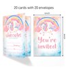 4x6 Magical Birthday Invitations, Magical Invitations For Girls Birthday, Birthday Invitations Girl, Kids Birthday Invitations, Magical Party Supplies for Birthday, 20 Cards with 20 Envelopes.(01) (7)