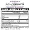 Colageina 10 Hydrolyzed Collagen Powder with Vitamin C - Anti-Aging Dietary Supplement for Healthy Skin, Hair, Nails, Joints, and Bones - 6.9 oz (195 gr)