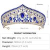 HEWEICSY Blue Tiaras and Crowns for Women,Wedding Tiara for Bride,Rhinestone Queen Crown,Crystal Costume Hair Accessories for Birthday Prom Party