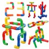 1 Set of STEM Building Blocks Toy,Tube Locks Construction Building Blocks Set Educational Pipe Tube Building Toy for Boys Girls Educational Learning Toys