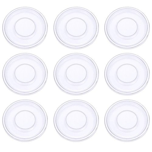 50 Pieces Clear Round Lash Tray Holder Plastic False Eyelash Tray Circle for False Eyelash Storage Case Packaging Box Cosmetic Container