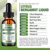 2 Packs Citrus Bergamot Liquid Drops, Bergamot Supplement For High Cholesterol - Soursop, Red Yeast Rice, Olive Leaf - All - Natural, Heart Immune Support & Antioxidant, Soursop Bitters Liquid，4 Fl Oz