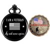 Jofanvin Gifts for Veterans,Pocket Watch for Veterans with Military ChanllengCoin,Best Veterans Day Gifts with Gift Box Packaging