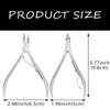 5 Pack Cuticle Trimmer Stainless Steel Cuticle Nipper Dead Skin Remover Scissors Clippers Nail Art Pusher Tools for Fingernails and Toenails