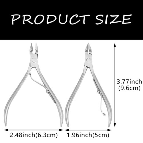 5 Pack Cuticle Trimmer Stainless Steel Cuticle Nipper Dead Skin Remover Scissors Clippers Nail Art Pusher Tools for Fingernails and Toenails
