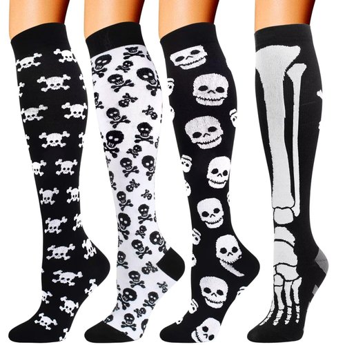 4 Pairs Compression Socks for Men and Women Compression Stockings