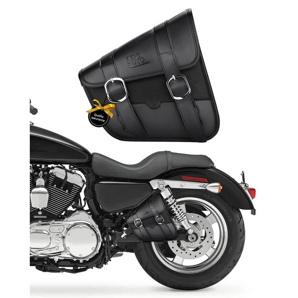 KEMIMOTO Motorcycle Swingarm Bag Left Side Tool Bag Swing Arm Bags for Sportster Street Rebel 300 500 Synthetic Leather