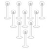 D.Bella 16G Clear UV Flexible Acrylic Labret Lip Ring Tragus Retainer Clear Helix Cartilage Earring Stud Piercing Jewelry Retainer 10pcs 10mm