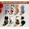 Anjulery 32 Pieces Enamel Cat Charms for Jewelry Making and Crafting - Cute Kitty Charm for Bracelets Earrings Necklaces Pendants Keychains Crafts (32Pcs Cat-C)