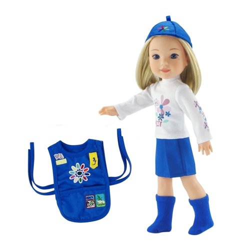 Emily Rose 14 Inch Doll Clothes 6 Piece Daisy Girl Scout Uniform for 14" Fashion Dolls | Officially Licensed by Girl Scouts of The USA | Gift Boxed! | Doll NOT Included