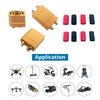 Hengfuntong-Elec 10Pcs 5Pairs Yellow Color XT90Plug Male & Female Gold Plated Pins 4.5mm Bullet Connectors for LiPo Battery Motor ESC. (10Pcs XT90 XT 90 XT-90 M)