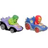 Hot Wheels RacerVerse Toy Cars 2-Pack Set of 2 Die-Cast Vehicles with Non-Removable Drivers of Their Own Cars: Hulk & Iron Man, Optimized for Track