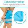 Vive Knee Ice Pack Dual Strap - Reusable Gel for Hot and Cold Therapy - Wrap Around Entire Joint After Replacement Surgery Or Injury - Cooling Compression for Pain and Swelling - Men, Women (Blue)