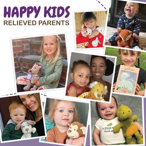 WILD BABY Cat Stuffed Animals, Warmie for Kids, 12 Inch, Microwavable, Heatable Clay Beads, Squishmallow Plush Pal with Dried Lavender Aromatherapy, Soft & Cuddly, Kids Gifts Box Ready