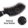ThickTails Boar Bristle Hair Brush - Curved Vented Hair Brush, Blow Drying Hair Brush for Thick Hair - Womens Brush Detangler, Curly Hair Styling Brush Blow Dry Paddle Detangling Hairbrush (Pack of 2)