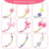 18 Pieces Girl Beaded Necklace Bracelet Colorful Kids Play Jewelry Princess Costume Jewelry Gift Party Favors Dress Up Jewelry for Little Girl Toddler