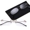 Viseng 2 Pairs Unisex Super Lightweight Rimless Quality Readers Ultra Thin Clear Lenses Frameless Reading Glasses +2.5