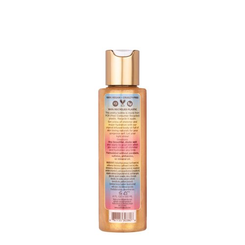 Pacifica Bronzing Body Oil | Crystal Bronze Shimmering Oil, Sparkly Hydrating and Nourishing Shimmer Scented Bronzing Drops, Vanilla, Coconut | Vegan and Cruelty Free