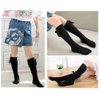 Toptim Little Girl's Knee High Socks Over Calf Kids Overknee Stockings Bow Style 3-12T(Bow2-5Piars)