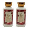Bath and Body Works Ruby Red Apple & Rosewood 2 Pack Super Smooth Body Lotion 8 Oz (Ruby Red Apple & Rosewood)