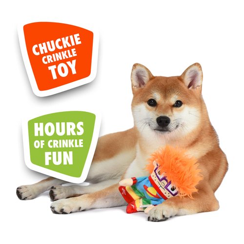 Nickelodeon for Pets Rugrats Chuckie Finster Flattie Plush Crinkle Dog Toy | 6 Inch Crinkle Toys for Dogs Nickelodeon Toys - Rugrats Toys for Dogs from Nickelodeon 90s | Small Plush Toys for Dogs